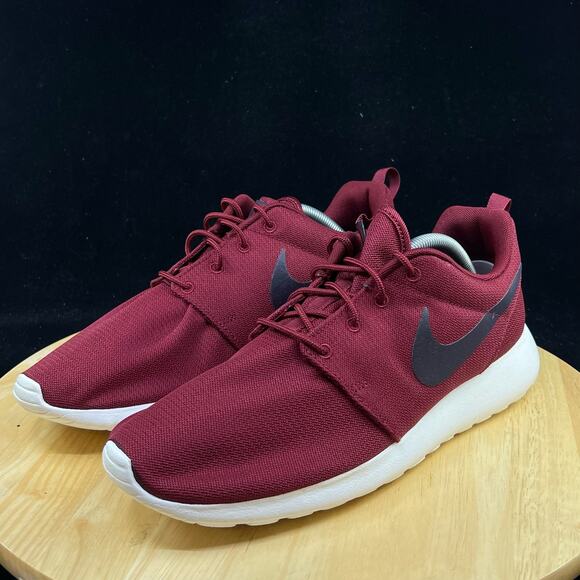 Nike Roshe One Run Team Red Burgundy Ash Grey Sail 511881-613 Men's Size 9 - Picture 2 of 9
